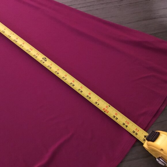 Curations Caravan Maxi Skirt Magenta Fold Over Waist Stretch L  Boho Gypsy Glam - Picture 6 of 6
